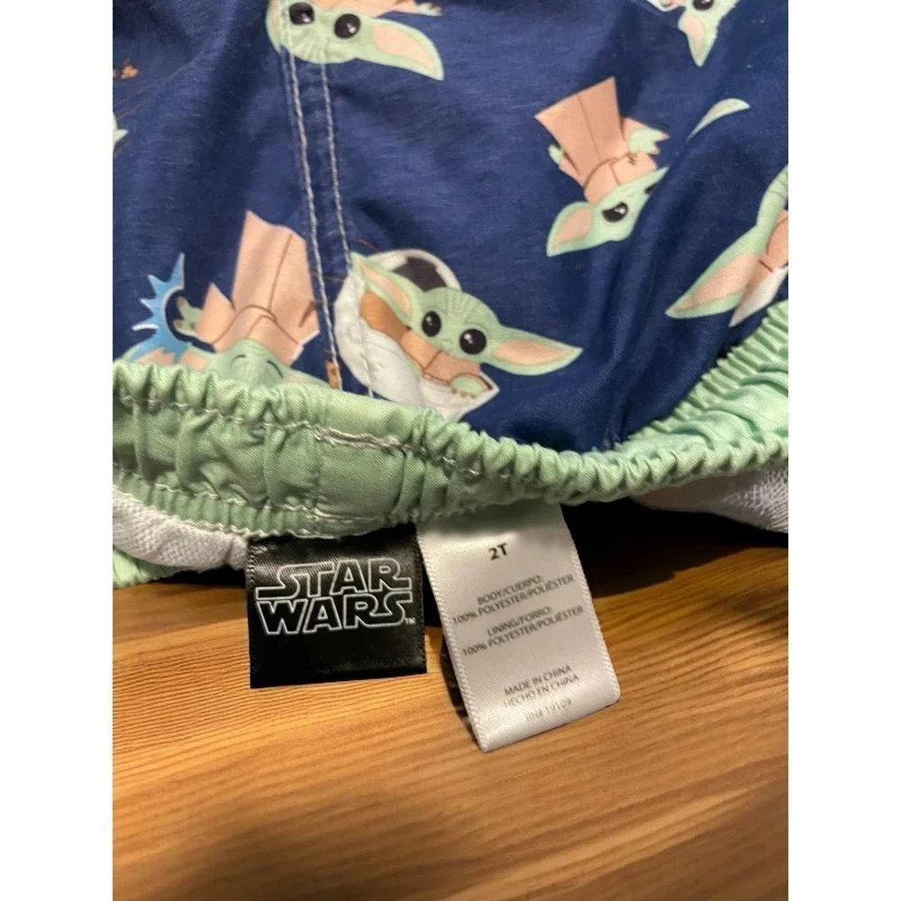 Disney Star Wars Baby Yoda Boy Swimsuit Swim Trunks Size 2T